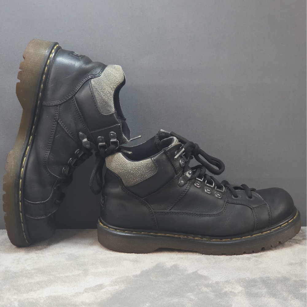 Dr Martens Mens Size Black Leather Chunky Y2K 8 Eye Combat Boots Men's US 10...